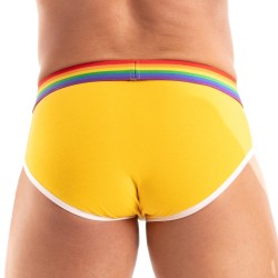 Slip, Tanga de la marque TOF PARIS - Slip Tof Paris Rainbow - Jaune - Ref : TOF532J