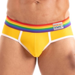 Slip de la marca TOF PARIS - Calzoncillos Tof Paris Rainbow - Amarillo - Ref : TOF532J