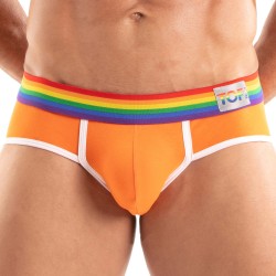 Slip, Tanga de la marque TOF PARIS - Slip Tof Paris Rainbow - Orange - Ref : TOF532O