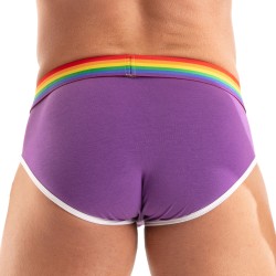 Slip de la marca TOF PARIS - Calzoncillos Tof Paris Rainbow - Violeta - Ref : TOF532V