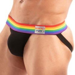 Jock strap de la marque TOF PARIS - Jockstrap Tof Paris Rainbow - Noir - Ref : TOF533N