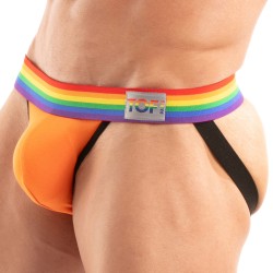 Jockstraps of the brand TOF PARIS - Jockstrap Tof Paris Rainbow - Orange - Ref : TOF533O