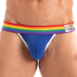 Suspensorios de la marca TOF PARIS - Jockstrap Tof Paris Rainbow - Azul Real - Ref : TOF533BUR