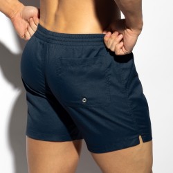 Short de la marque ES COLLECTION - Short de Plage Pique Plain - Marine - Ref : 2506 C09