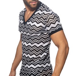 Kurze Ärmel der Marke ADDICTED - T-shirt V-Neck Isparta - Ref : AD1368 C10