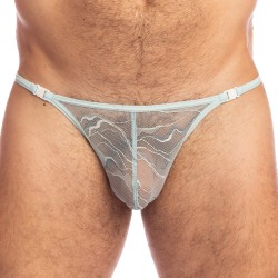 String de la marque L HOMME INVISIBLE - Aqua - String Striptease L Homme Invisible - Ref : UW08 AQU 203