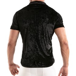 Shirt der Marke TOF PARIS - Tof Paris Hemd aus Crinkle Samt - Schwarz - Ref : TOF513N