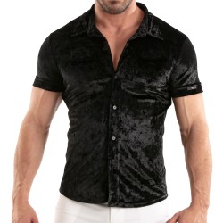 Shirt der Marke TOF PARIS - Tof Paris Hemd aus Crinkle Samt - Schwarz - Ref : TOF513N