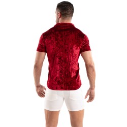 Shirt der Marke TOF PARIS - Tof Paris Hemd aus Crinkle Samt - Rot - Ref : TOF513R