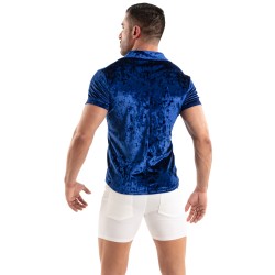 Camicia del marchio TOF PARIS - Tof Paris Crinkle Velvet Shirt - Blu - Ref : TOF513BUR