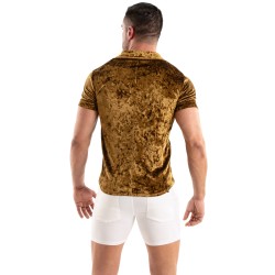 Chemise de la marque TOF PARIS - Chemise En Velours Froissé Tof Paris - Or - Ref : TOF513OR