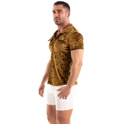 Shirt der Marke TOF PARIS - Tof Paris Hemd aus Crinkle Samt - Gold - Ref : TOF513OR