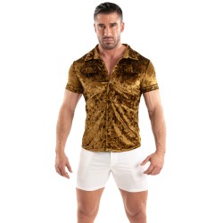 Shirt der Marke TOF PARIS - Tof Paris Hemd aus Crinkle Samt - Gold - Ref : TOF513OR
