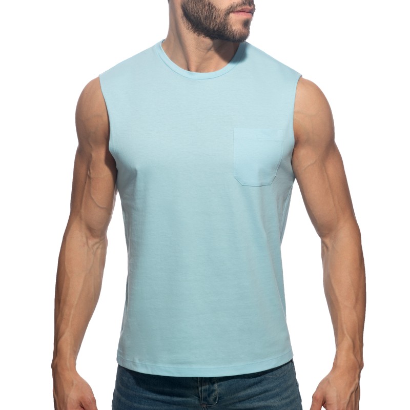 Tank top der Marke ADDICTED - Basic Tank Top - Himmelblau - Ref : AD531 C23