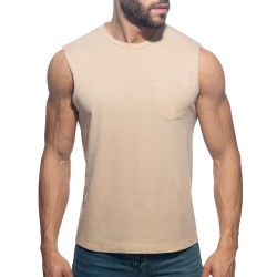 Basic Tank Top - Beige - ADDICTED : Verkauf von Tank top für Männer...