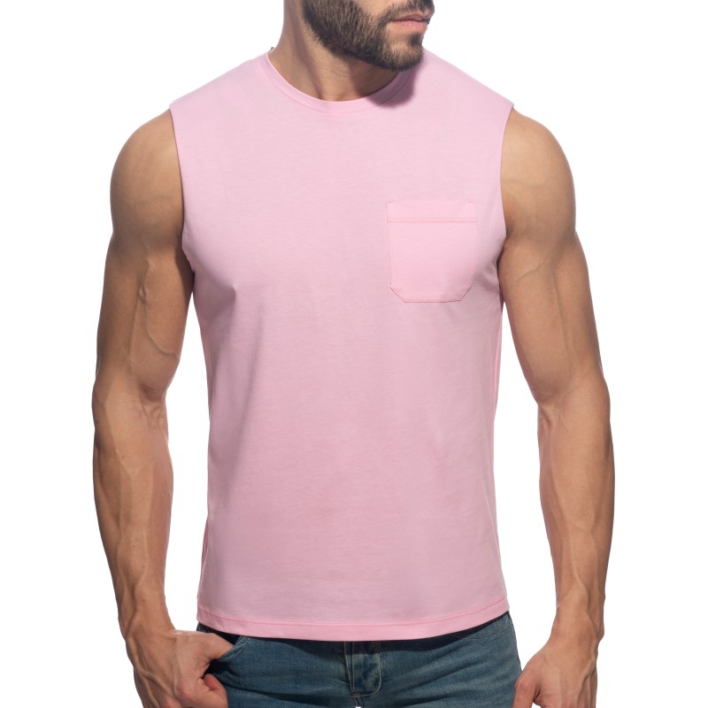 Canotta del marchio ADDICTED - Canotta di base - Rosa - Ref : AD531 C36