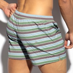 Short de bain de la marque ES COLLECTION - Short de Bain Multi Stripes - Kaki - Ref : 2505 C12