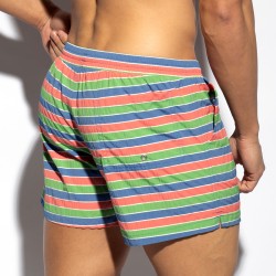 Pantaloncini da bagno del marchio ES COLLECTION - Multi Stripes Pantaloncini da bagno - Verde - Ref : 2505 C18