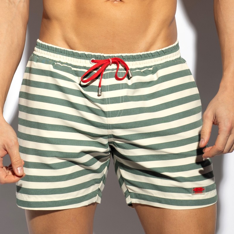 Short de bain de la marque ES COLLECTION - Short de Bain Prisoner Board - Vert - Ref : 2507 C18