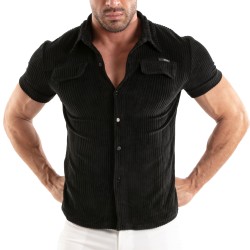 Chemise de la marque TOF PARIS - Chemise Tricotée En Velours Côtelé Tof Paris - Noir - Ref : TOF512N