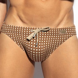 Slip de bain de la marque ES COLLECTION - Bikini de Bain Orak - Marron - Ref : 2501 C13