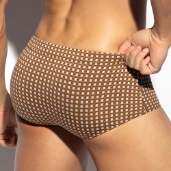 Boxer, shorty de bain de la marque ES COLLECTION - Trunk de Bain Orak - Marron - Ref : 2502 C13