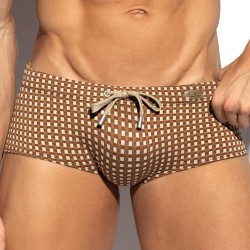 Boxer, shorty de bain de la marque ES COLLECTION - Trunk de Bain Orak - Marron - Ref : 2502 C13