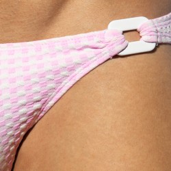 Slip de bain de la marque ES COLLECTION - Bikini de Bain Vichy - Rose - Ref : 2511 C05