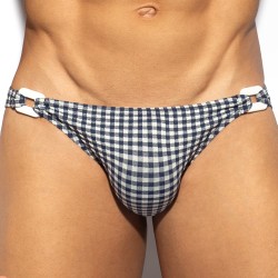 Slip de bain de la marque ES COLLECTION - Bikini de Bain Vichy - Marine - Ref : 2511 C09