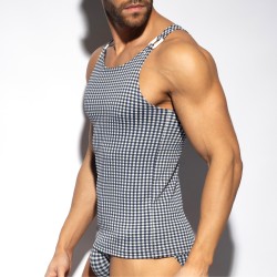 Tank top of the brand ES COLLECTION - Gingham Tank Top - Navy - Ref : TS346 C09