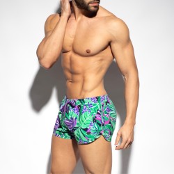 Boxer corti, bagno Shorty del marchio ES COLLECTION - Seychelles Swim Shorts - Viola - Ref : 2514 C19