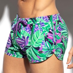 Boxer corti, bagno Shorty del marchio ES COLLECTION - Seychelles Swim Shorts - Viola - Ref : 2514 C19