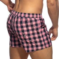 Bath Shorts of the brand ADDICTED - Flashy Squares Swim Shorts - Pink - Ref : ADS350 C05