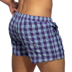 Bath Shorts of the brand ADDICTED - Flashy Squares Swim Shorts - Purple - Ref : ADS350 C19