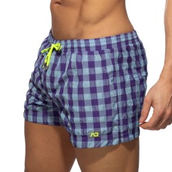 Short de Bain Flashy Squares - Violet - ADDICTED : vente short de b...