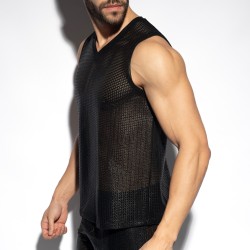 Tank top der Marke ES COLLECTION - Tanktop mit V-Ausschnitt Wysiwyg - Schwarz - Ref : TS348 C10