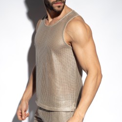 Canotta del marchio ES COLLECTION - Wysiwyg Canotta con scollo a U - Beige - Ref : TS347 C28