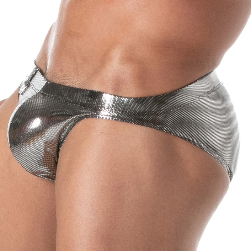 Slip de la marca TOF PARIS - Mini Calzoncillos Fiesta Tof Paris - Plata - Ref : TOF551A