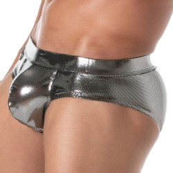 Slip, Tanga de la marque TOF PARIS - Slip Fiesta Tof Paris - Argent - Ref : TOF552A