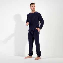 Pijamas de la marca HOM - Tenue D intérieur HOM Ronnie bleu marine foncé - Ref : 402823 00RA