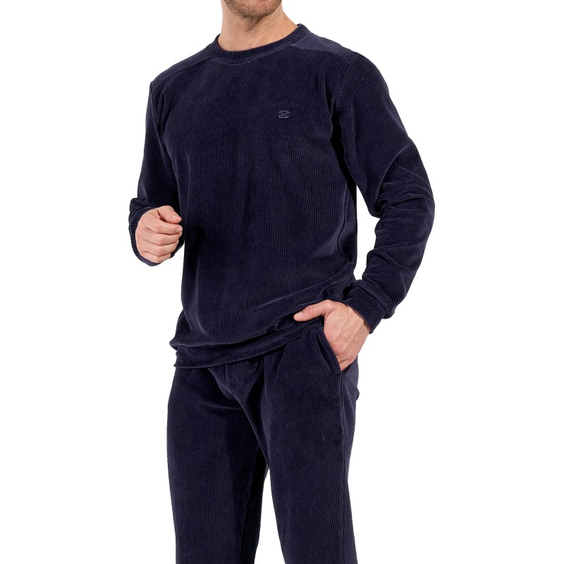 Pijamas de la marca HOM - Tenue D intérieur HOM Ronnie bleu marine foncé - Ref : 402823 00RA