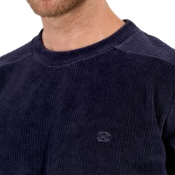 Pyjamas der Marke HOM - Tenue D intérieur HOM Ronnie bleu marine foncé - Ref : 402823 00RA
