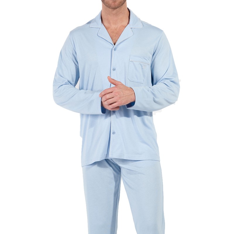 Pyjama de la marque HOM - Pyjama HOM Rafael - Bleu - Ref : 403064 3596