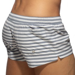 Pantaloncini da bagno del marchio ADDICTED - Pantaloncini da bagno corti a righe blu navy riciclate - Ref : ADS353 C09