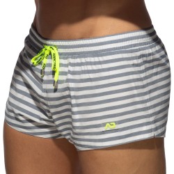 Pantaloncini da bagno del marchio ADDICTED - Pantaloncini da bagno corti a righe blu navy riciclate - Ref : ADS353 C09