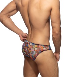 Slip, Tanga de la marque ADDICTED - Bikini Summer Garden Edition Limitée - Noir - Ref : AD1373 C10