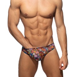 Slip, Tanga de la marque ADDICTED - Bikini Summer Garden Edition Limitée - Noir - Ref : AD1373 C10