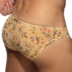 Slip, Tanga de la marque ADDICTED - Bikini Lemon Garden - Jaune - Ref : AD1371 C03
