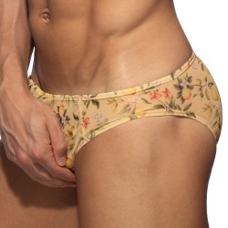 Slip, Tanga de la marque ADDICTED - Bikini Lemon Garden - Jaune - Ref : AD1371 C03