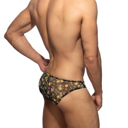 Slip de la marca ADDICTED - Bikini Lemon Garden - Negro - Ref : AD1371 C10